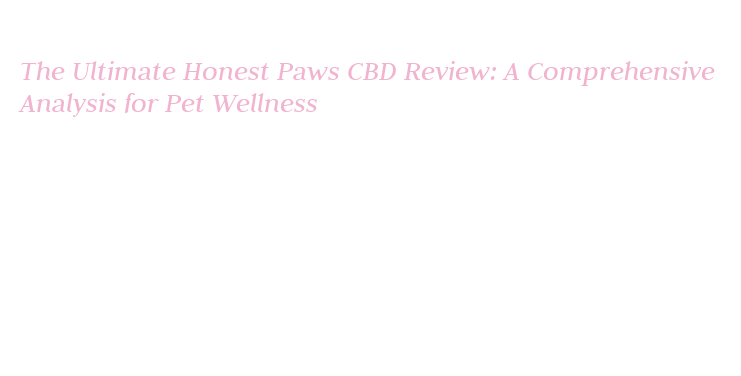 The Ultimate Honest Paws CBD Review: A Comprehensive Analysis for Pet ...